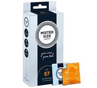 10 Condones Mister Size 57 - 185x57 mm