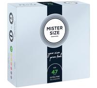 Mister Size Condones Pura Sensación Ultrasensibles con lubricante, látex natural 36 unidades 47 mm