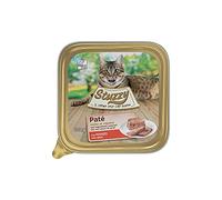 Mister Stuzzy, Comida húmeda para Gatos Adultos, Sabor Carne de Buey, línea paté y Carne en trozos - Total 3,2 kg (32 tarrinas x 100 gr)