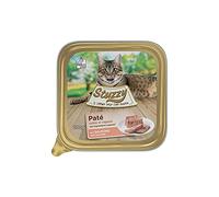 Mister Stuzzy, Comida húmeda para Gatos Adultos, Sabor salmón, línea paté y Carne en trozos - Total 3,2 kg (32 tarrinas x 100 gr)
