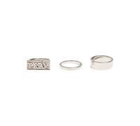 Mister Tee Anillo Pray Ring Set Plata L/XL