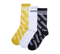 Mister Tee Calcetines 'Cringe' amarillo / negro / blanco 43-46 amarillo / negro / blanco