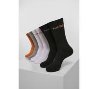 Mister Tee Calcetines F*ck Off Socks 6-Pack Negro/White/Gris/Neonnaranja EUR 44