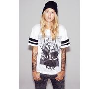 Mister Tee Camisa Mujer Ladies 2Pac Stripes Tee White S