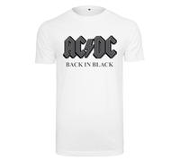 Mister Tee Camiseta 'ACDC Back In Black' gris oscuro / negro / blanco S EUR
