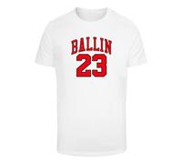 Mister Tee Camiseta Ballin 23 para Hombre, Blanco, XS