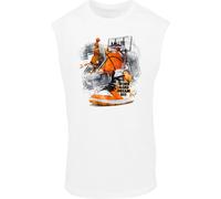 Mister Tee Camiseta 'Ballin' gris / naranja / negro / blanco, Talla M