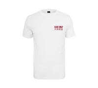Mister Tee Camiseta 'Cash Only' rojo cereza / blanco M rojo cereza / blanco