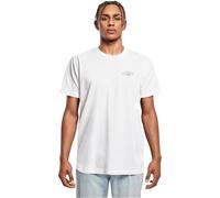 Mister Tee Camiseta de Calavera y Mariposa, Blanco, M