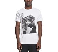 Mister Tee Camiseta de Manga Corta 2pac FCK The World, Blanco, 4XL para Hombre