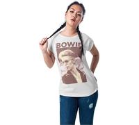 Mister Tee Mt365-ladies David Bowie tee Camiseta, Blanco, XXL Mujeres