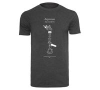 Mister Tee Camiseta 'Depresso' antracita / blanco L antracita / blanco
