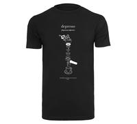 Mister Tee Camiseta 'Depresso' negro / blanco M negro / blanco