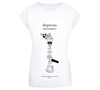 Mister Tee Camiseta 'Depresso' negro / blanco S negro / blanco