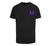 Mister Tee Camiseta 'Flames Of Hope' azul / lila neón / negro XL EUR