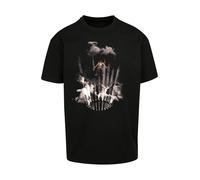 Mister Tee Camiseta 'Flashing Lights' taupe / negro XL taupe / negro
