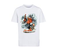 Mister Tee Camiseta gris / naranja / negro / blanco 158-164 gris / naranja / negro / blanco
