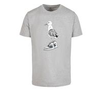 Mister Tee Camiseta gris / negro / blanco XXL EUR