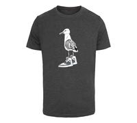 Mister Tee Camiseta gris oscuro / negro / blanco 4XL EUR