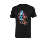 Mister Tee Camiseta 'Half Face' azul / marrón / gris / rojo / negro XL azul / marrón / gris / rojo / negro