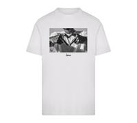 Mister Tee Camiseta 'Heart Sign' gris / negro / blanco S gris / negro / blanco