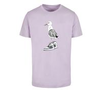 Mister Tee Camiseta lila claro / negro / blanco 4XL EUR