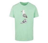 Mister Tee Camiseta menta / negro / blanco XS EUR