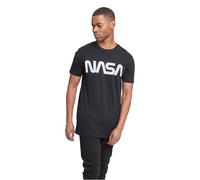 Mister Tee Camiseta NASA Worm para Hombre, Negro, L
