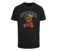 Mister Tee Camiseta 'NY Crowned Bear' marrón / negro / blanco L marrón / negro / blanco