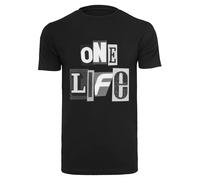 Mister Tee Camiseta 'One Life' gris / gris oscuro / negro / blanco M gris / gris oscuro / negro / blanco