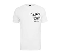 Mister Tee Mt1464-bad Boy New York tee Camiseta, Blanco, XS Hombres