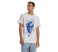 Mister Tee Camiseta para Hombre con diseño de Calavera de Mariposa, Blanco, XL