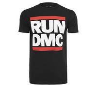 Mister Tee Run DMC Logo tee Camisetas, Negro, XL para Hombre