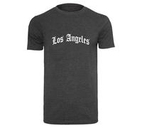 Mister Tee Los Angeles Wording tee Camiseta, Charcoal, XL para Hombre