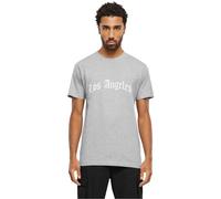 Mister Tee Camiseta para Hombre Los Angeles Wording tee Gris Jaspeado S