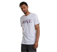 Mister Tee Camiseta para Hombre Lover Flower tee Print T-Shirt für Männer Graphic T-Shirt Streetwear, Blanco, L