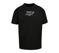 Mister Tee Intepol Té de Gran tamaño Camiseta, Negro, XS para Hombre
