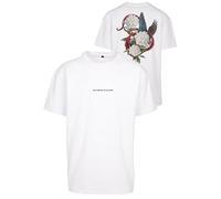 Mister tee Camiseta para Hombre Surf & Turf, Blanco, M