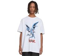 Mister Tee Camiseta para Hombre Yu-Ghi-Oh Blue Eyes White Dragon Heavy Oversize tee Blanco XL