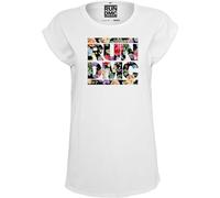 Mister Tee Camiseta para Mujer Run Dmc Floral tee, Blanco, S