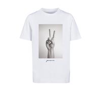 Mister Tee Camiseta 'Peace' gris / negro / blanco 146-152 gris / negro / blanco