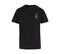 Mister Tee Camiseta 'Peace Sign' negro / blanco L negro / blanco