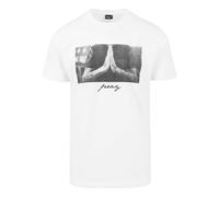 Mister Tee Camiseta Pray de Mangas Cortas para Hombre con Estampado Frontal, Moda Urbana Callera, en Algodón, Distintos Colores, Tallas XS-5XL