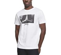 Mister Tee Camiseta 'Pray' gris / blanco, Talla 4XL