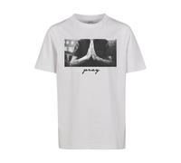 Mister Tee Camiseta Pray para Niños, T-Shirt de Mangas Cortas en Algodón con Estampado Frontal, Moda Urbana Callera, Distintos Colores, Tallas 110 - 164