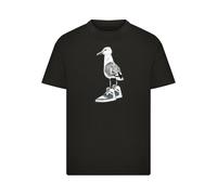Mister Tee Camiseta 'The Seagull Sneakers' gris / gris oscuro / negro / blanco 134-140 EUR