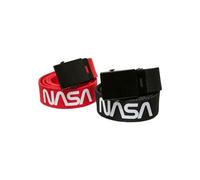 Mister Tee Cinturón de la NASA para niños, Paquete de 2, Negro/Rojo, Talla única Unisex Adulto