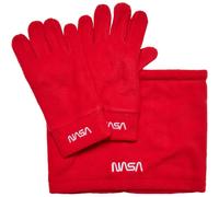 Mister Tee Conjunto Sudadera Fleece NASA Gorro, Guantes, Bufanda Logo