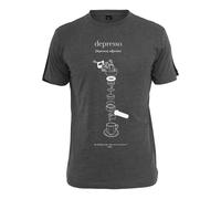 Mister Tee Depresso Camiseta Hombre Top Algodón Cuello Redondo Jersey Cafeína