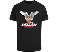 Mister Tee Fallen Angel Camiseta Hombre Regular Engel Jersey Algodón Negra